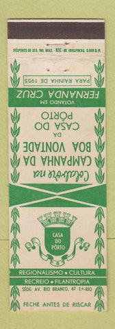 Matchbook Cover - Casa Do Porto Rio Branco Brazil