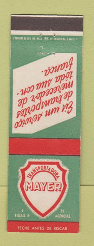 Matchbook Cover - Transportadora Mayer Trucking Brazil