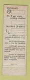 Matchbook Cover - Kingsley Hotel London UK England WEAR