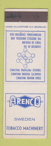 Matchbook Cover - Arenco Sweden Tobacco Machinery