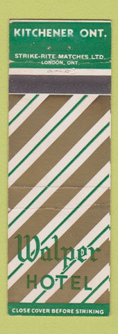 Matchbook Cover - Walper Hotel Kitchener ON
