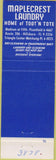 Matchbook Cover - Maplecrest Laundry Plainfield Hillsboro Watchung NJ