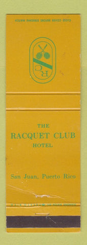 Matchbook Cover - Racquet Club Hotel San Juan Puerto Rico WEAR