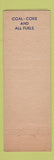 Matchbook Cover - Spiers Charbons Belgium