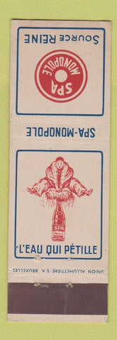 Matchbook Cover - Spa Monopole Source Reine Gelbium
