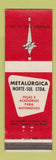 Matchbook Cover - Metalurgica Norte Sul Sao Paulo Brazil