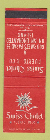 Matchbook Cover - Swiss Chalet Puerto Rico