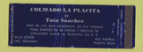 Matchbook Cover - Colmado La Placita Rio Piedras Puerto Rico WEAR