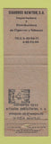 Matchbook Cover - Sauza Tequila Mexico