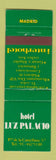 Matchbook Cover - Hotel Luz Palacio Madrid Spain