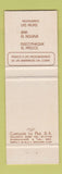 Matchbook Cover - Parador De La Montana Motel Caeel Mexico