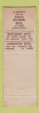 Matchbook Cover - Hotels Honolulu Hawaii Oakland Los Angeles CA
