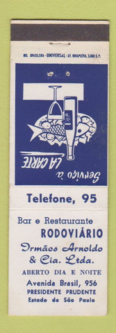 Matchbook Cover - Rodoviario Bar Restaurante Sao Paulo Brazil