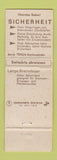 Matchbook Cover - Griso Lex Terza Schweizer Zundholz Switzerland