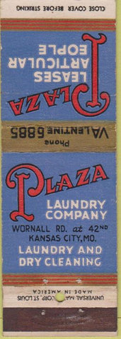 Matchbook Cover - Plaza Laundry Co