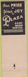 Matchbook Cover - Plaza Laundry Co
