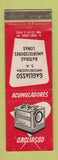 Matchbook Cover - Gagliasso Auto Parts Battery Brazil WEAR
