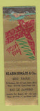 Matchbook Cover - Klabin Iramos Sao Paulo Rio De Janeiro Brazil WORN