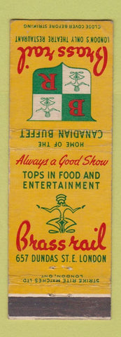Matchbook Cover - Brass Rail East London ON WEAR