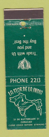 Matchbook Cover - La Flor De La India Curacao