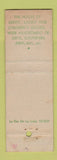Matchbook Cover - La Flor De La India Curacao
