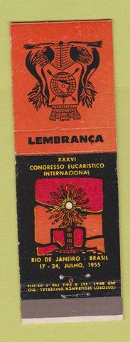 Matchbook Cover - Lembranca Congresso Eucaristico Rio De Janeiro Brazil 1955