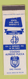 Matchbook Cover - Colegio Alfredo Pucca Sao Paulo Brazil 1964