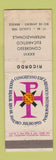 Matchbook Cover - XXXVI Congresso Eucaristico Rio De Janeiro Brazil 1955 WEAR