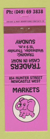 Matchbook Cover - Markets Newcastle West Pink Elephant