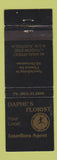 Matchbook Cover - Daphe's Florist Flowers Lithgow Australia