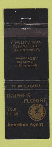 Matchbook Cover - Daphe's Florist Flowers Lithgow Australia