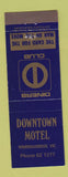 Matchbook Cover - Downtown Motel Warrnambool Victoria Australia