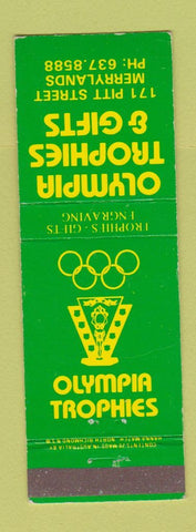 Matchbook Cover - Olympia Trophies Gifts Merrylands Australia