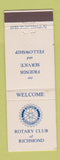 Matchbook Cover - Rotary Club Richmond Australia