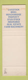Matchbook Cover - Dalgety Winchcombe Australia SAMPLE livestock tractors