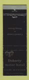 Matchbook Cover - Doherty Motor Hotel Clare MI