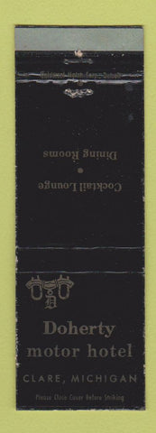 Matchbook Cover - Doherty Motor Hotel Clare MI