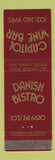 Matchbook Cover - Danish Bistro South Yarra Australia