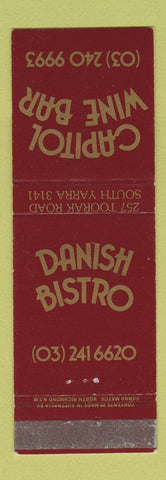 Matchbook Cover - Danish Bistro South Yarra Australia