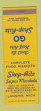 Matchbook Cover - Shop Rite Grocery Lansing MI