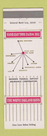 Matchbook Cover - The Wayne Oakland Bank MI