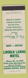 Matchbook Cover - Lincoln Lawns Motel Grand Rapids MI