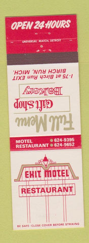 Matchbook Cover - Exit Motel Restaurant Birch Run MI