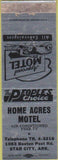 Matchbook Cover - Home Acres Motel Star City AR SAMPLE