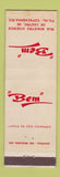 Matchbook Cover - Bem Copacabana Rio De Janeiro Brazil