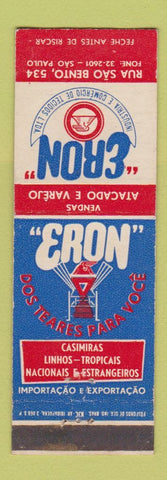 Matchbook Cover - Eron Dos Teares Para Voce Sao Paulo Brazil