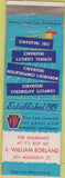 Matchbook Cover - L William Borland Insurance
