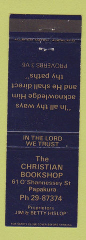 Matchbook Cover - Christian Book Shop Papakura New Zealand
