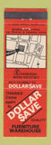 Matchbook Cover - Dollar Save Furniture Warehouse Hastings New Zealand