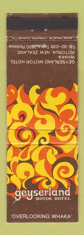 Matchbook Cover - Geyserland Motor Hotel Whaka New Zealand
